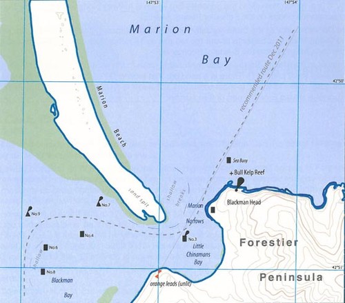 Tasmanian Anchorage Guide sample page ©  SW